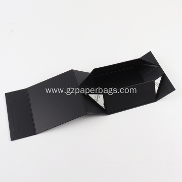 Black Cardboard Folded Paper Box with Lid